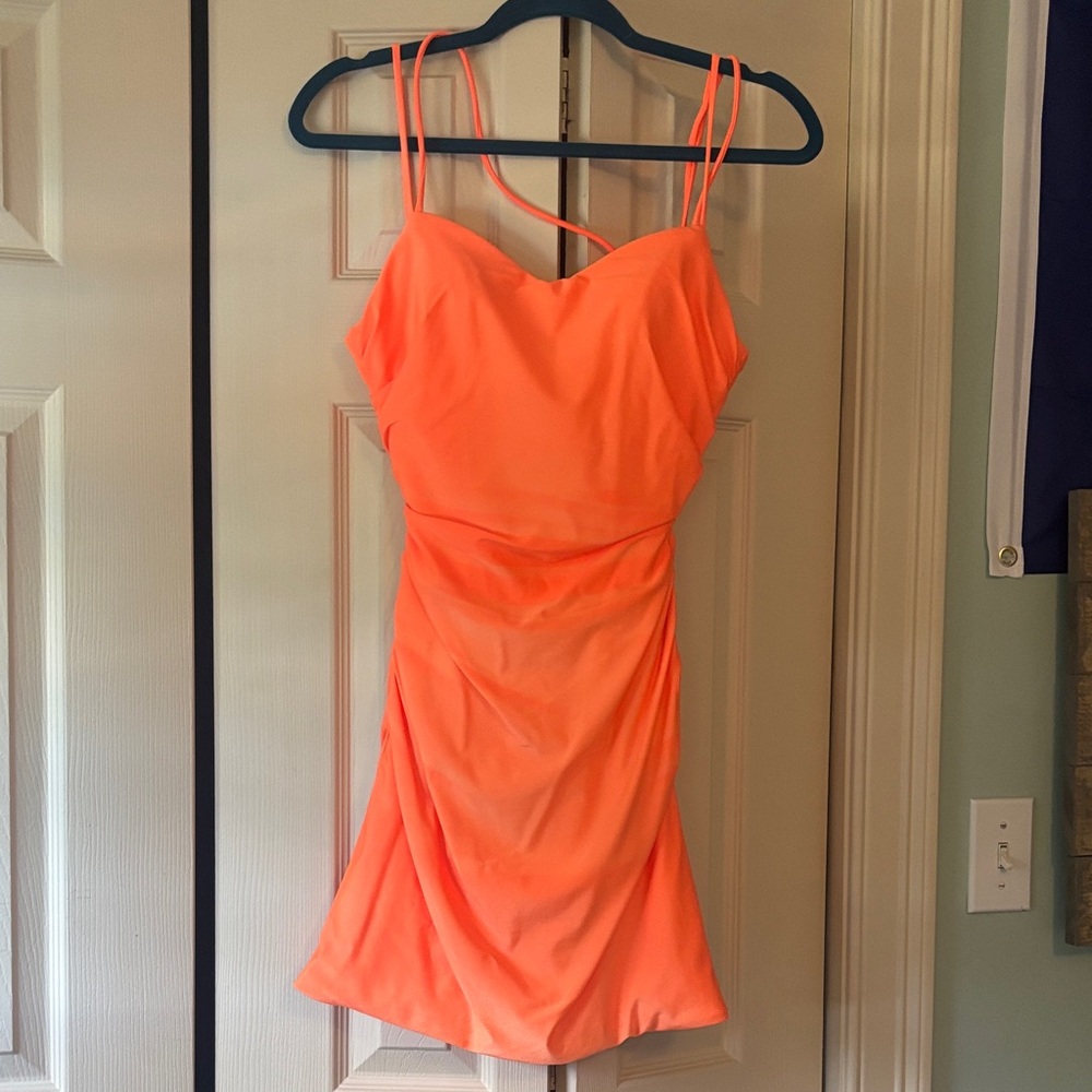 Vibrant Orange Homecoming Dress